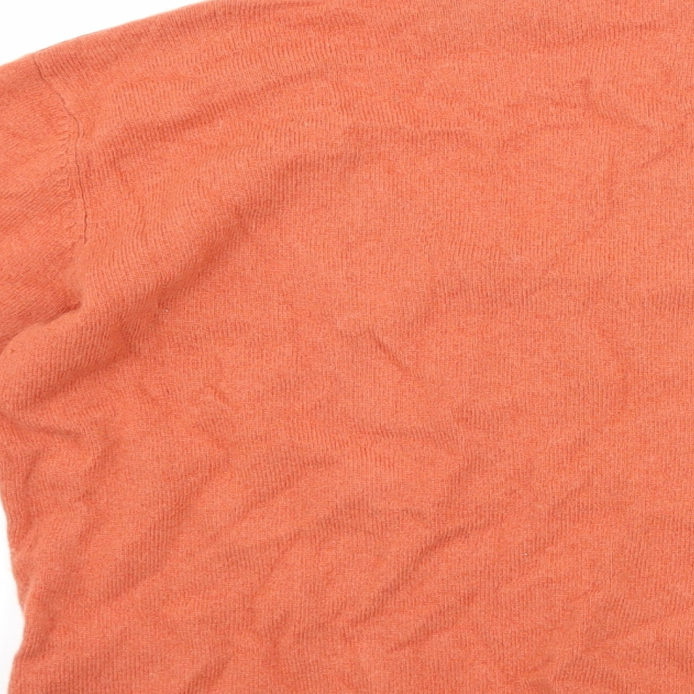 Alex & co Womens Orange Floral Pullover Jumper Size 12