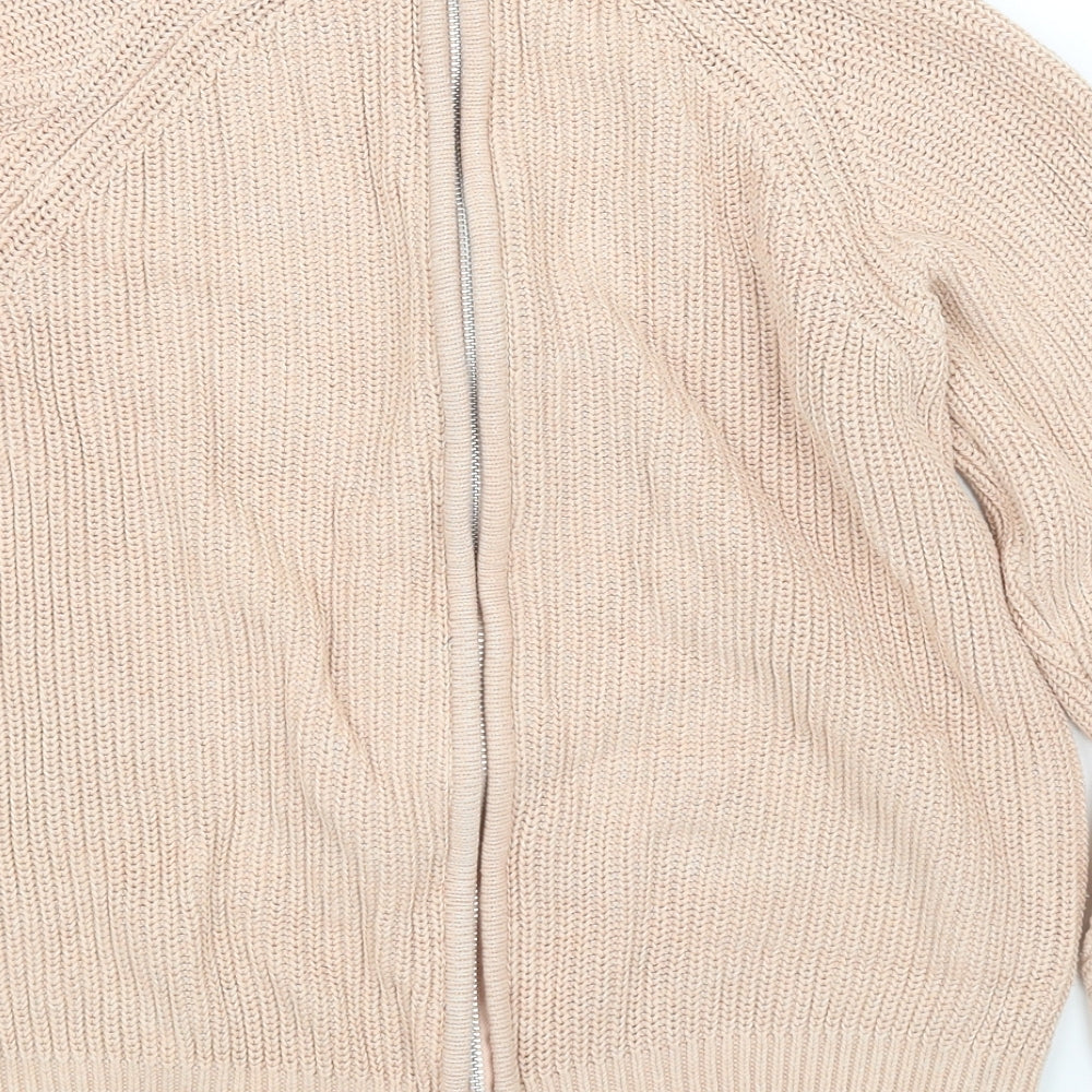 H&M Womens Pink Full Zip Jumper Size 10