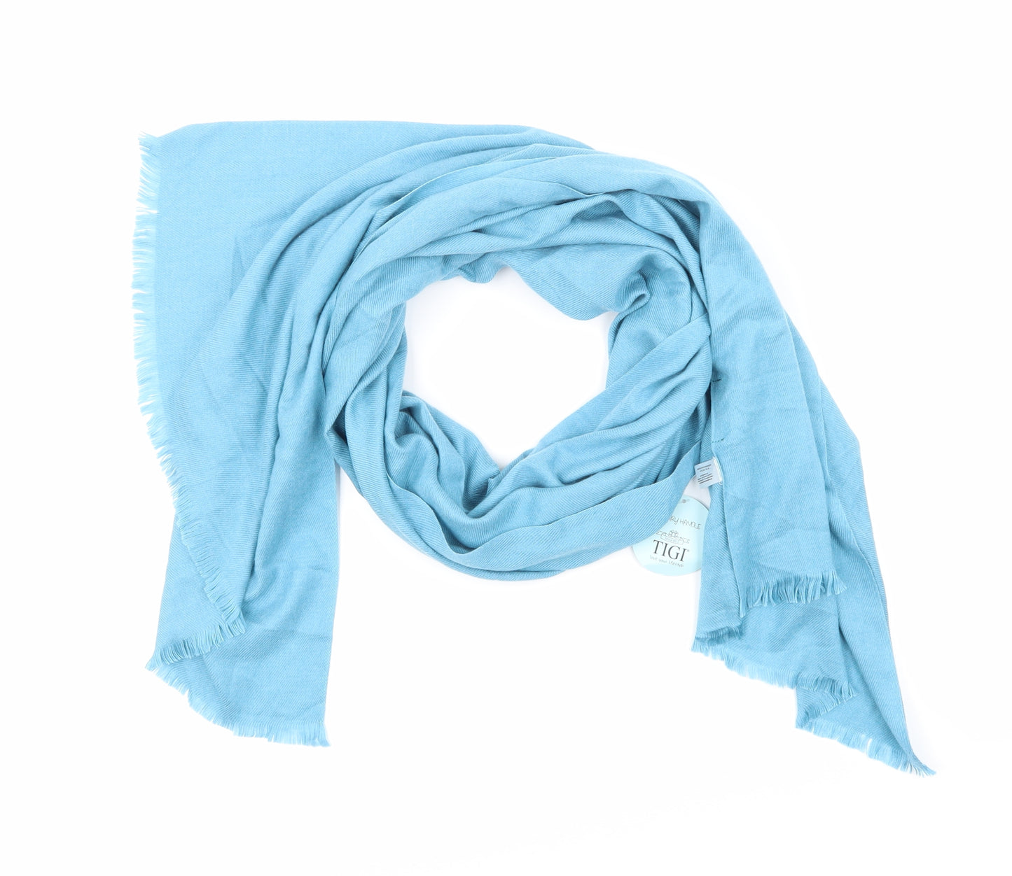 TIGI Womens Blue Knit Scarf