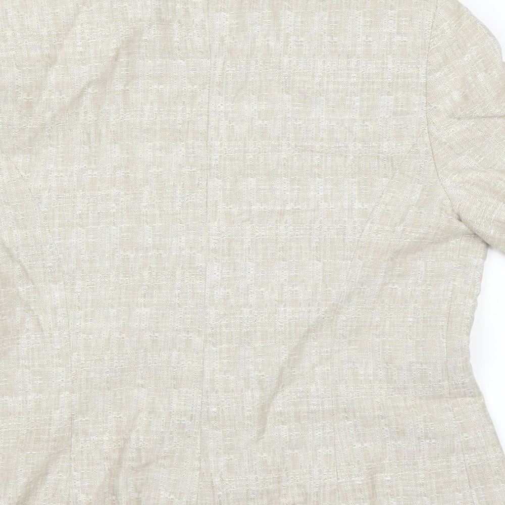Gray & Osbourn Womens Beige Jacket Blazer Size 10