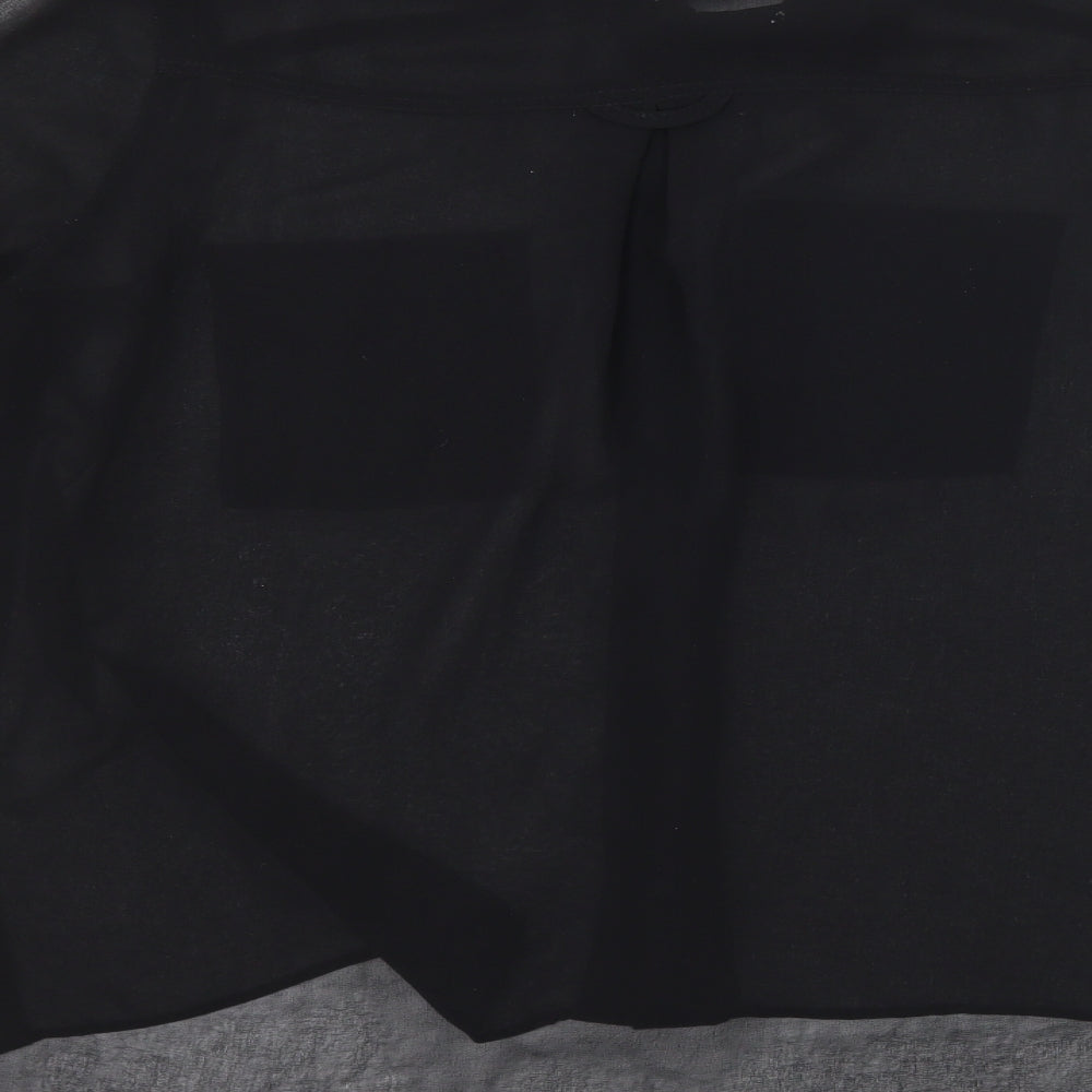 New Look Womens Black Basic Button-Up Size 10
