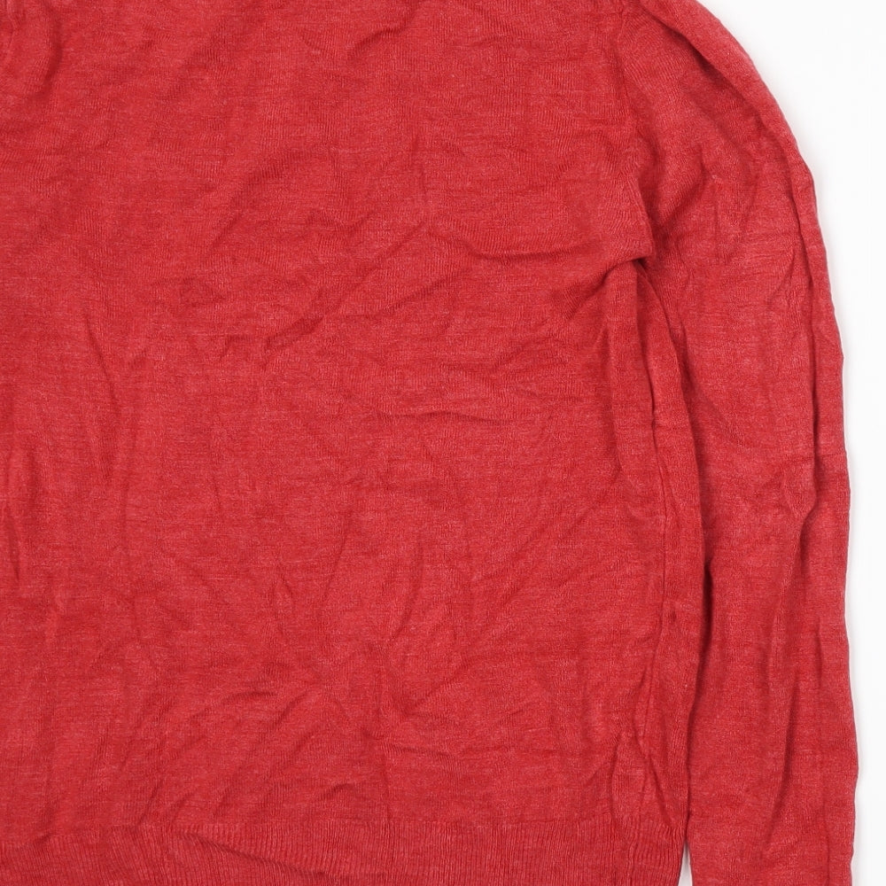 Cedar Wood State Womens Red Knit Pullover Jumper Size M