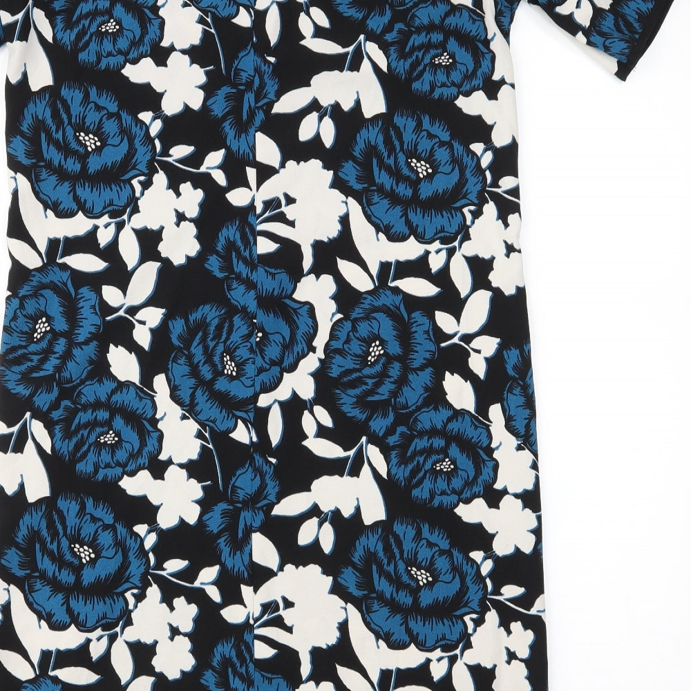 Dorothy Perkins Womens Blue Floral Shift Size 8