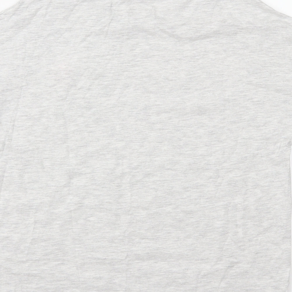 Marks and Spencer Girls Grey Jersey Basic T-Shirt Size 9-10 Years