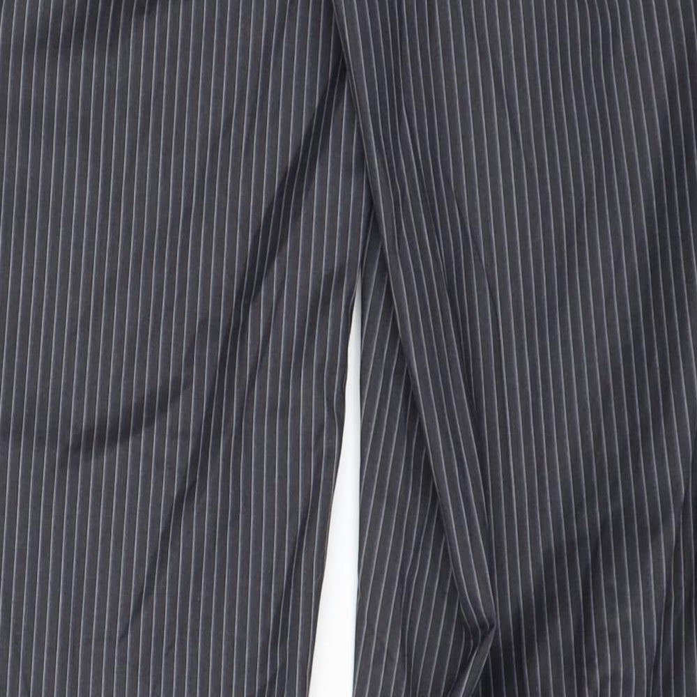 Butler & Webb Mens Grey Striped Trousers Size 32 L31 in