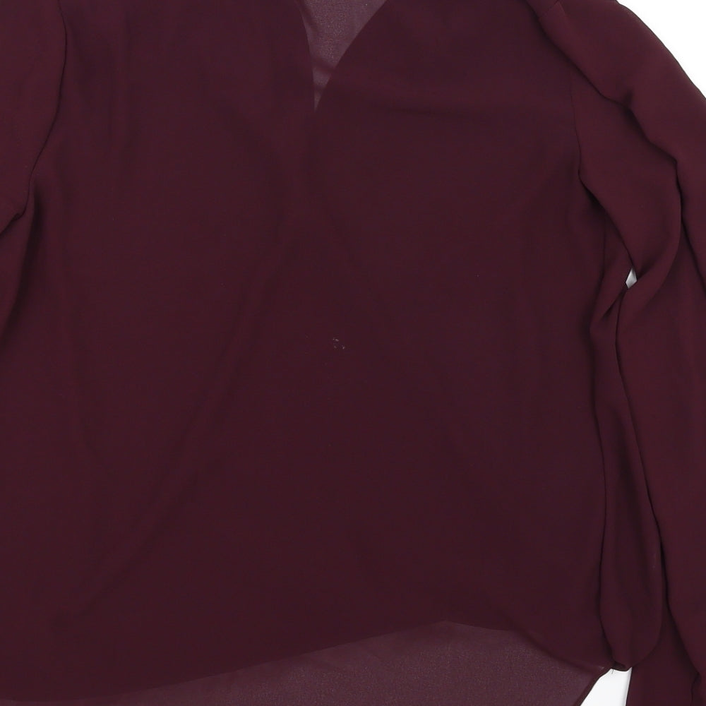 New Look Womens Purple Basic Blouse Size 10