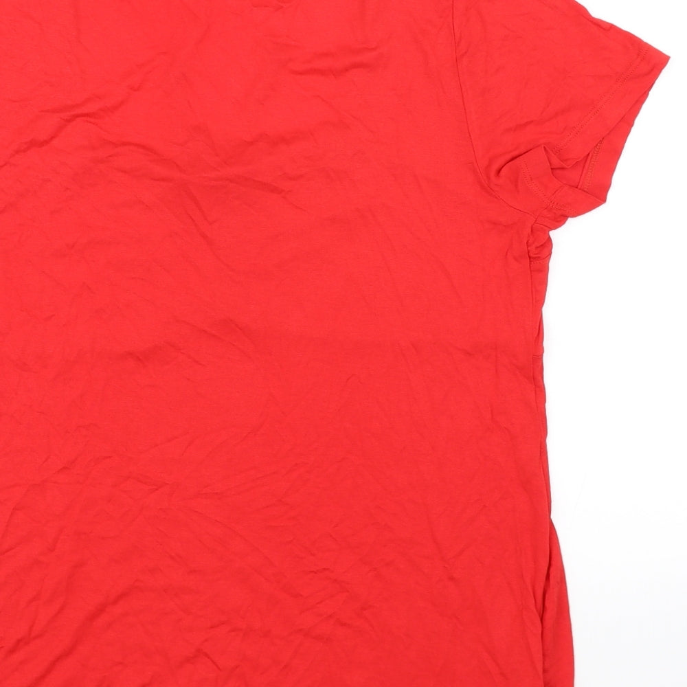 Body Flirt Womens Red Basic Blouse Size L