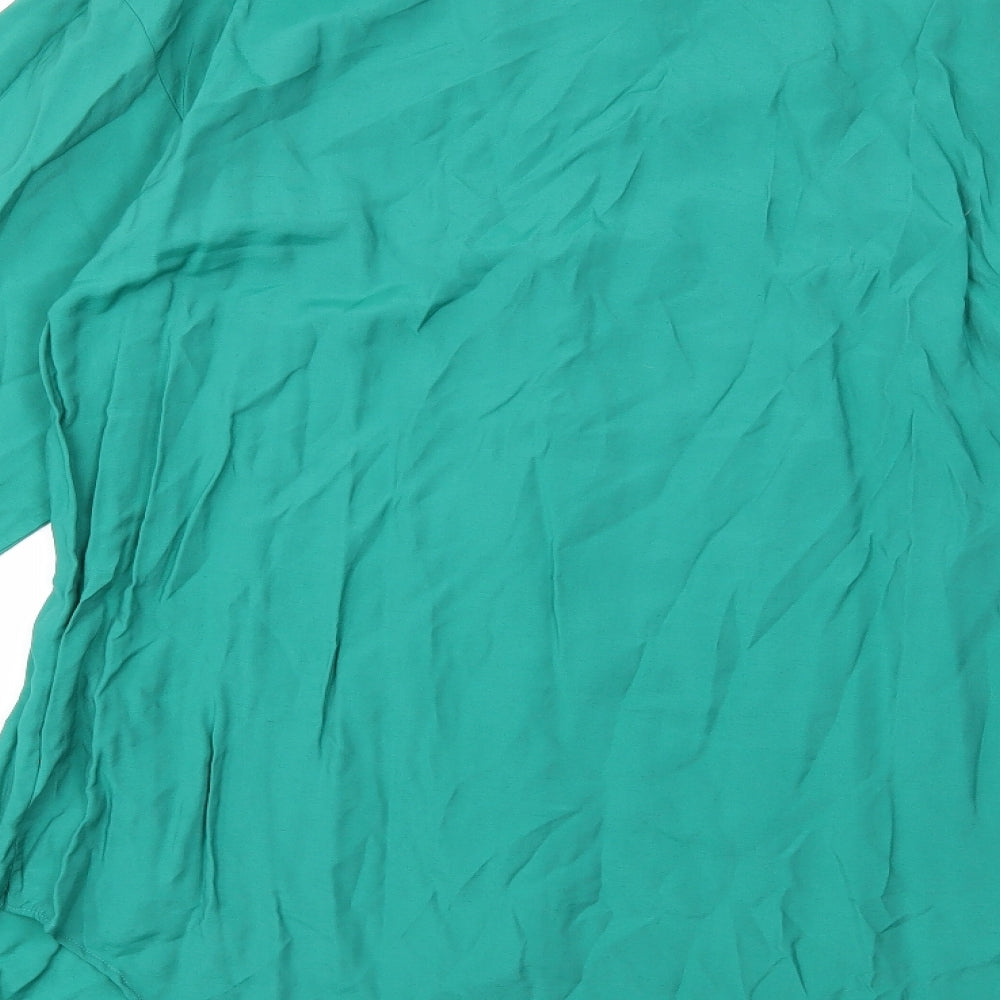 Damart Womens Green Basic Button-Up Size 14