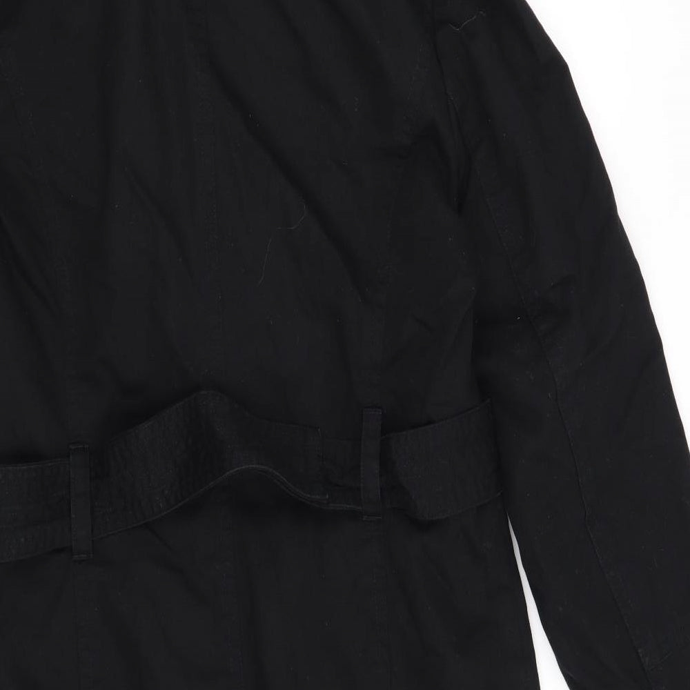 Boysen's Womens Black Overcoat Coat Size 14