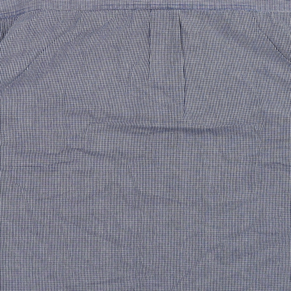 Trader Mens Blue Button-Up Size L