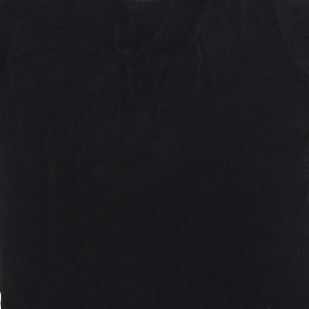 Todays Look Womens Black Basic T-Shirt Size XL