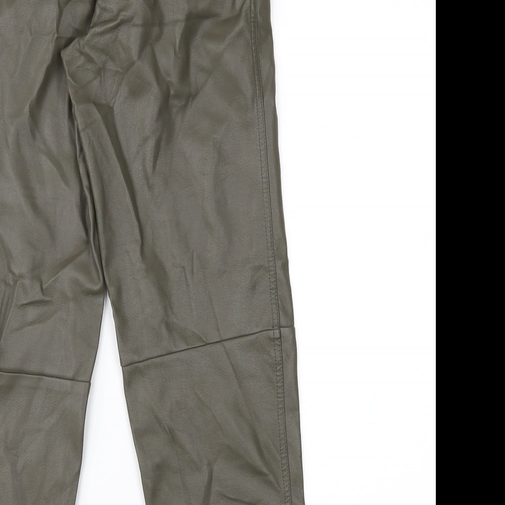 H&M Womens Green Trousers Size 6 L25 in