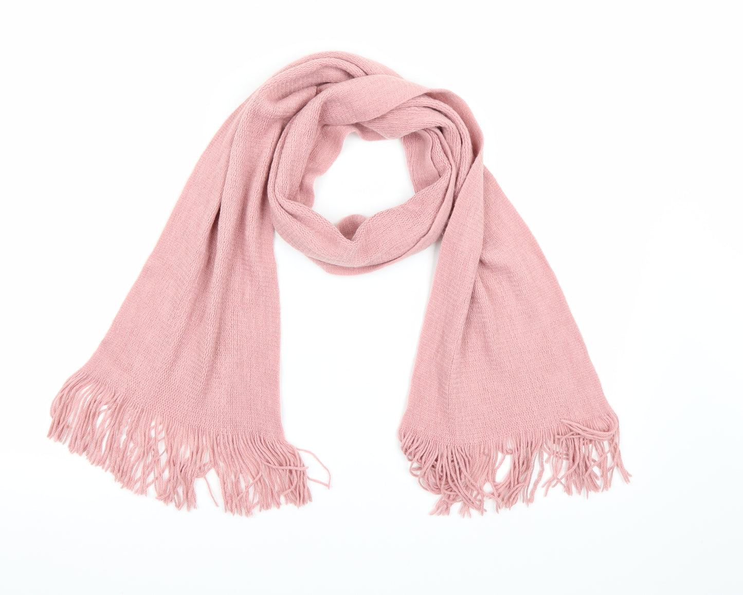 Preworn Womens Pink Knit Scarf