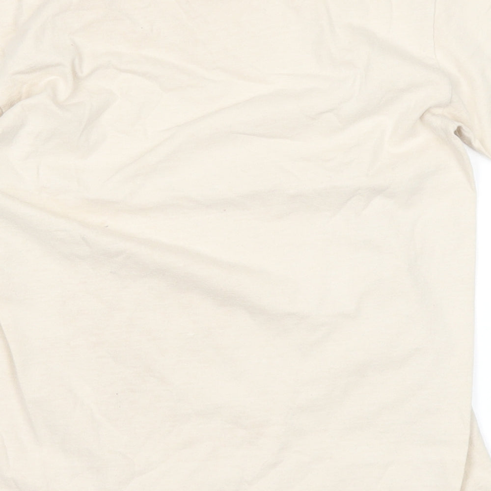 Crazy Shirts Girls Beige Basic T-Shirt Size M