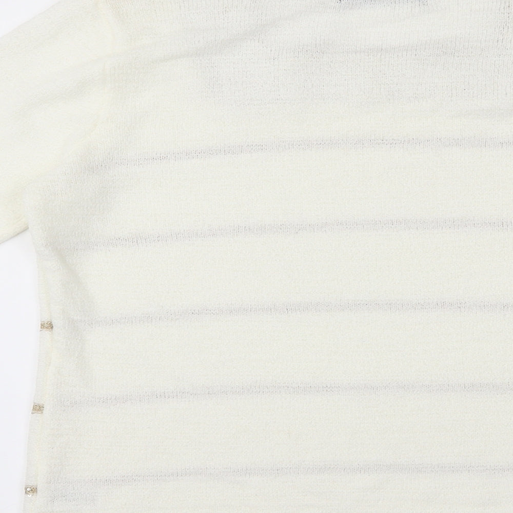 Bon Marché Womens White Basic T-Shirt Size S