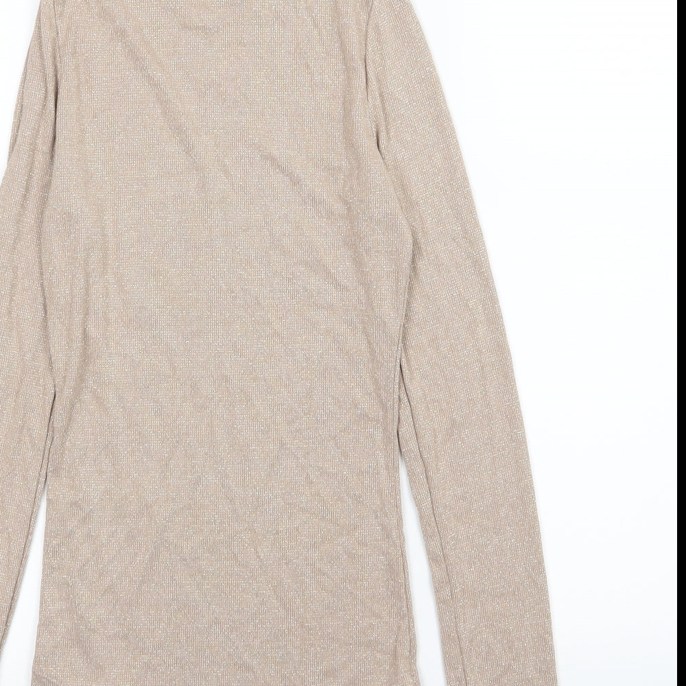 New Look Womens Beige Knit Pullover Jumper Size 10