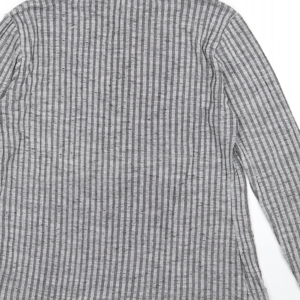 Peacocks Womens Grey Striped Knit Pullover Jumper Size 10
