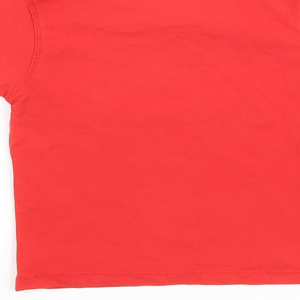 Hello Mom Boys Red Basic T-Shirt Size S