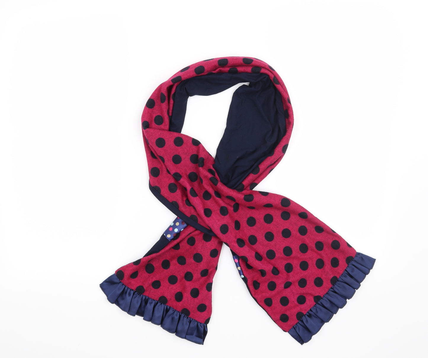Preworn Womens Pink Polka Dot Scarf