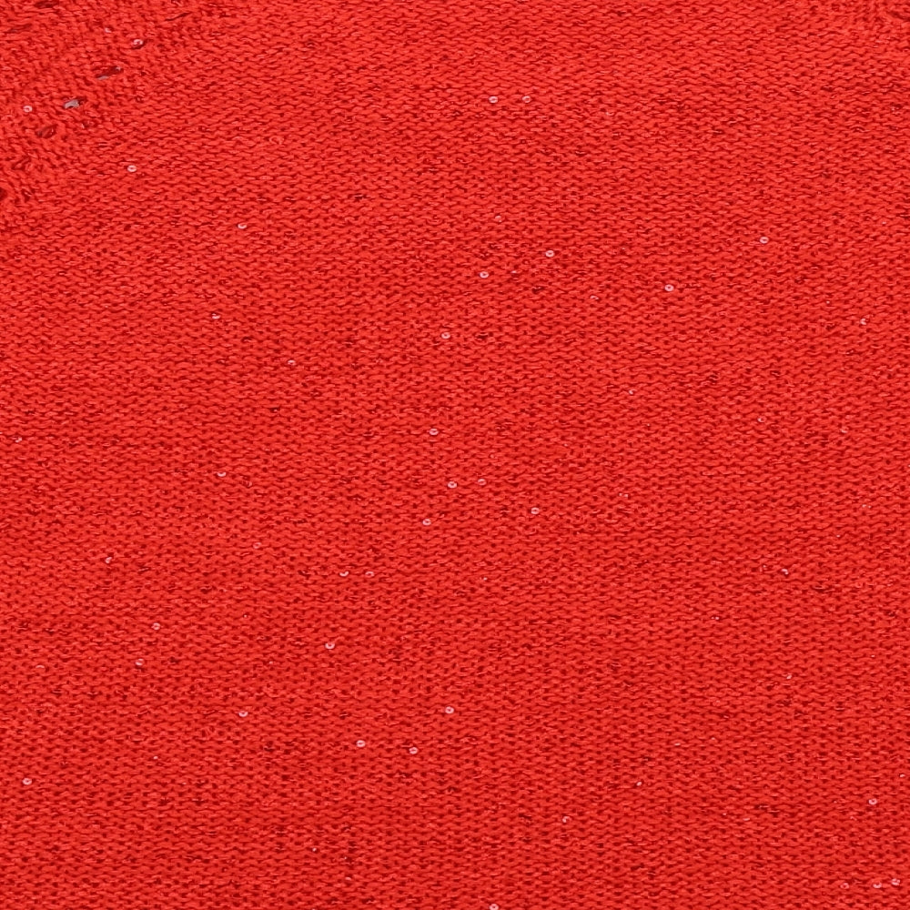 Pebble Bay Womens Red Knit Pullover Jumper Size M