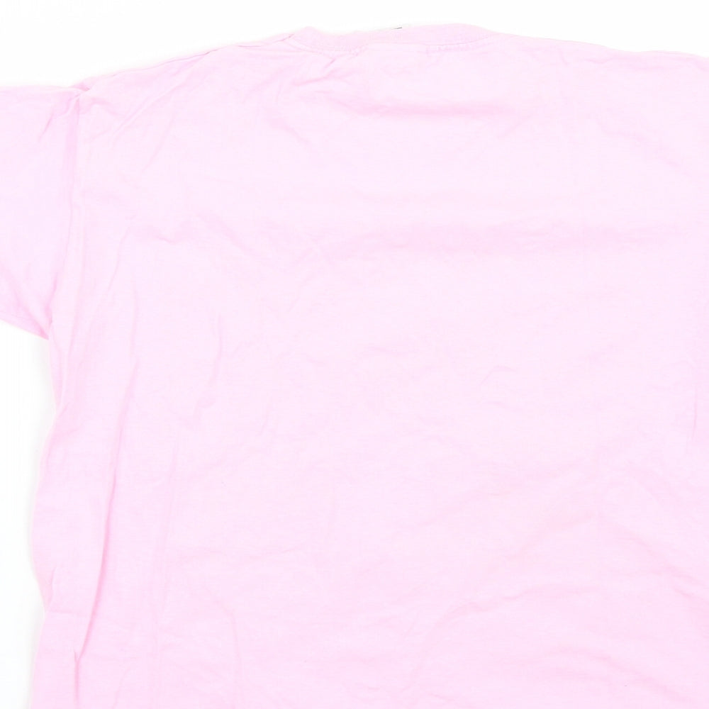 Preworn Womens Pink Basic T-Shirt Size 8