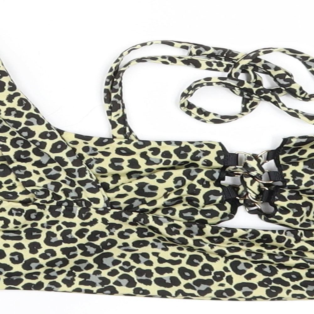 I SAW IT FIRST Womens Yellow Animal Print Camisole Blouse Size 10