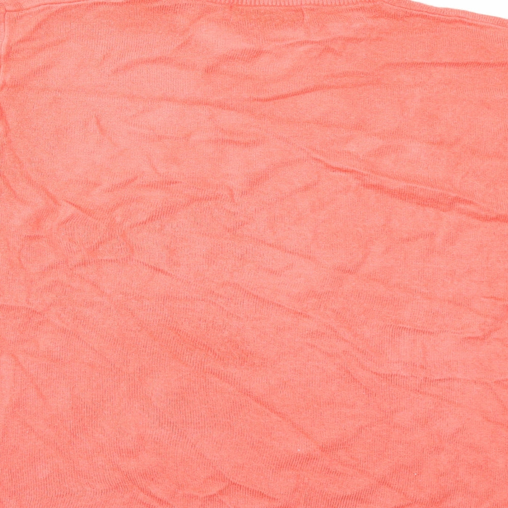 Affections Womens Orange Pullover Jumper Size L