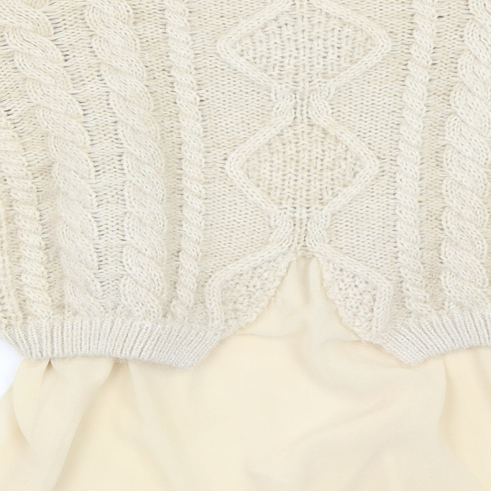 Cameo Rose Womens Beige Pullover Jumper Size L