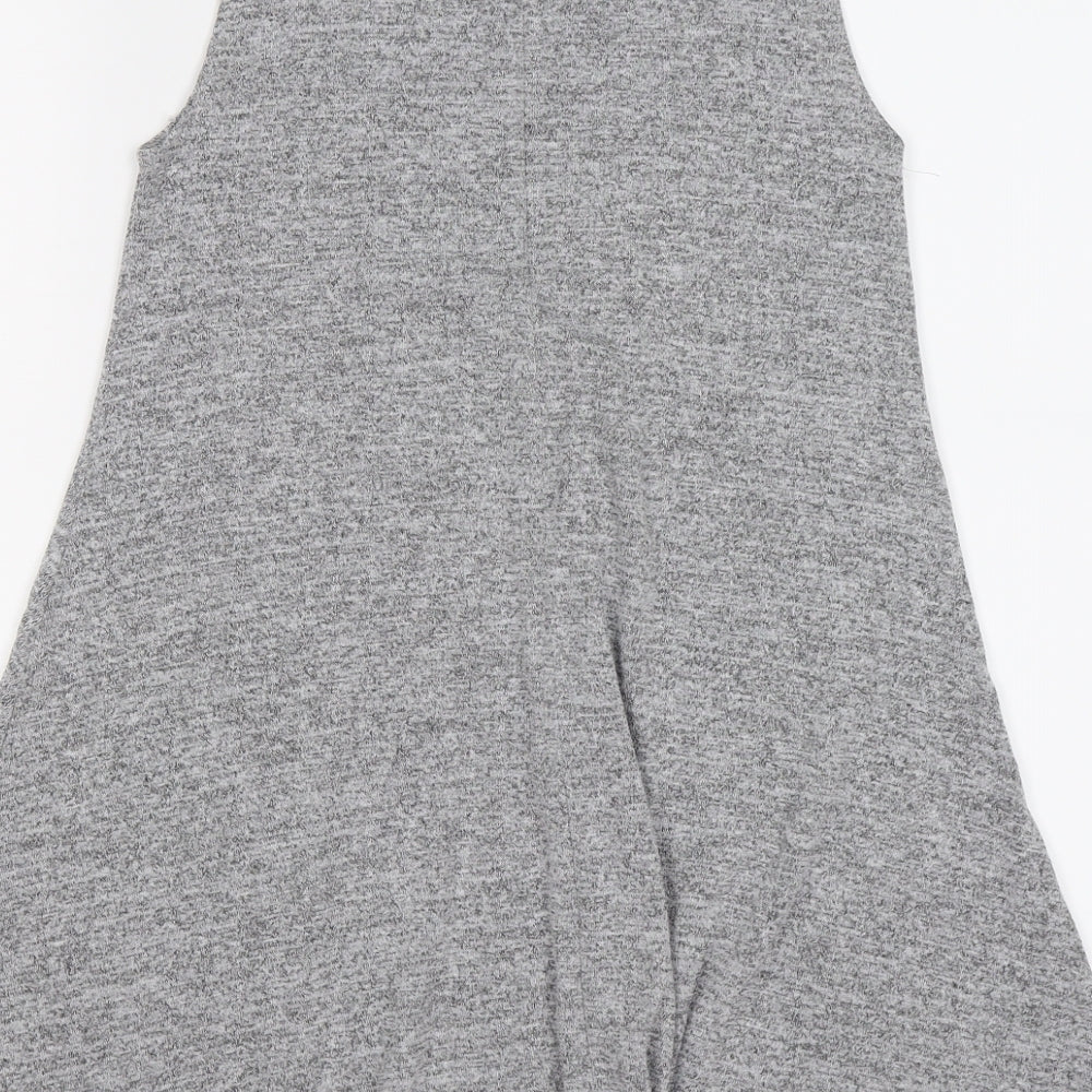 New Look Womens Grey Jersey Tank Dress Size 10