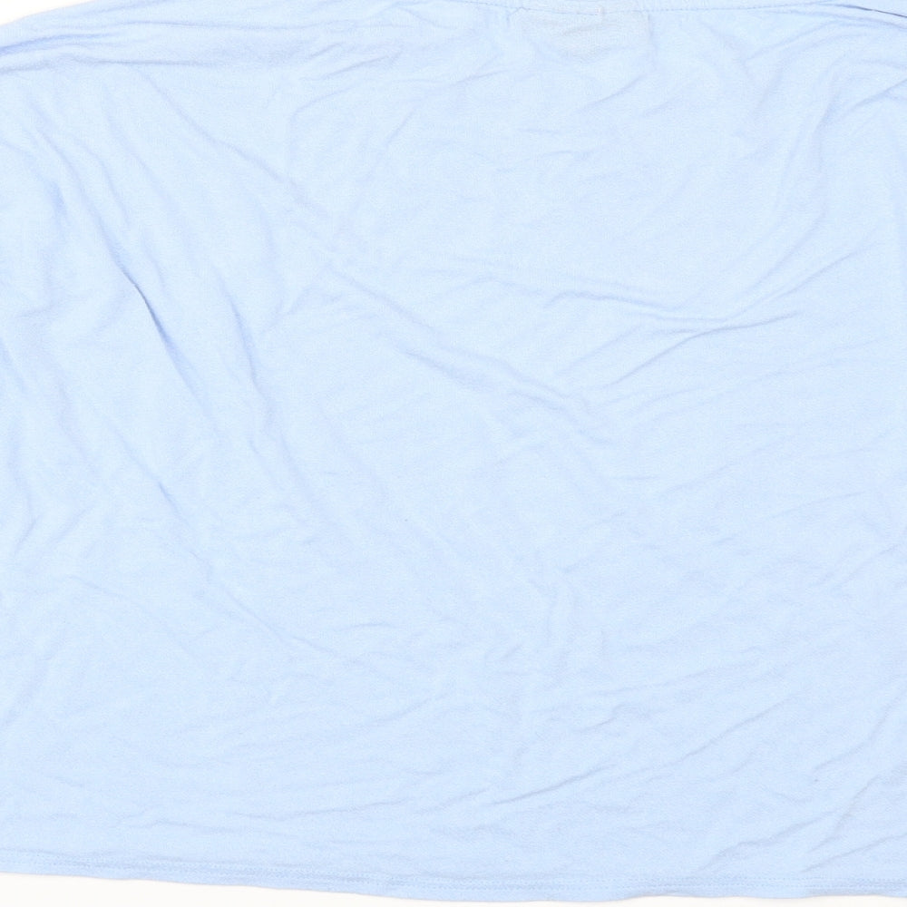 Topshop Womens Blue Basic T-Shirt Size 10