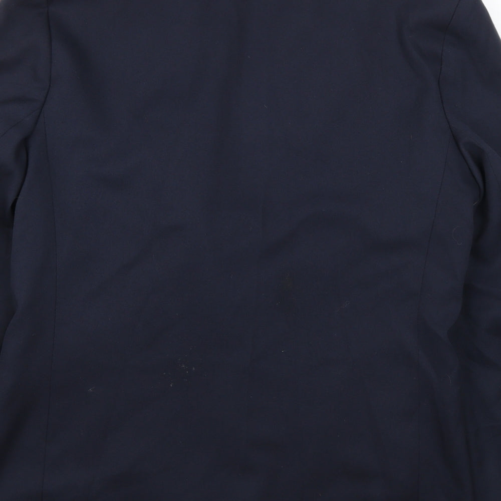 Peggy Page Womens Blue Jacket Suit Jacket Size 14