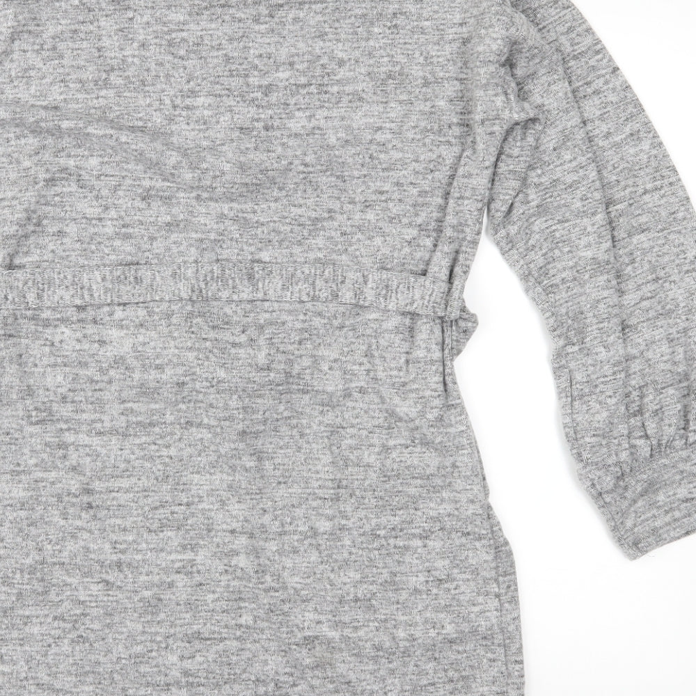 Primark Womens Grey Knit Jumper Dress Size 16