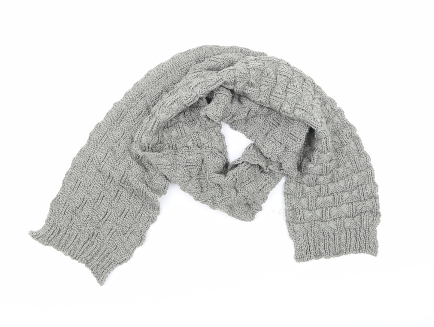 Preworn Womens Grey Knit Scarf