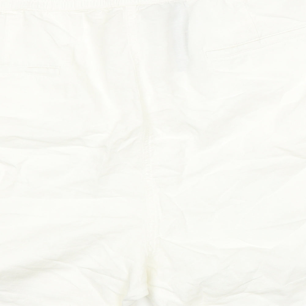 Marks and Spencer Womens White Cargo Shorts Size 22 in