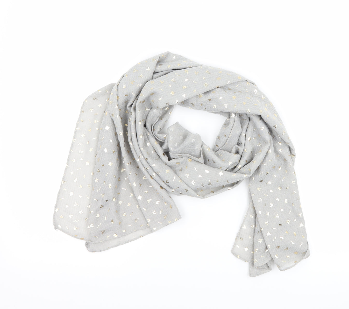Peacocks Womens Grey Geometric Scarf