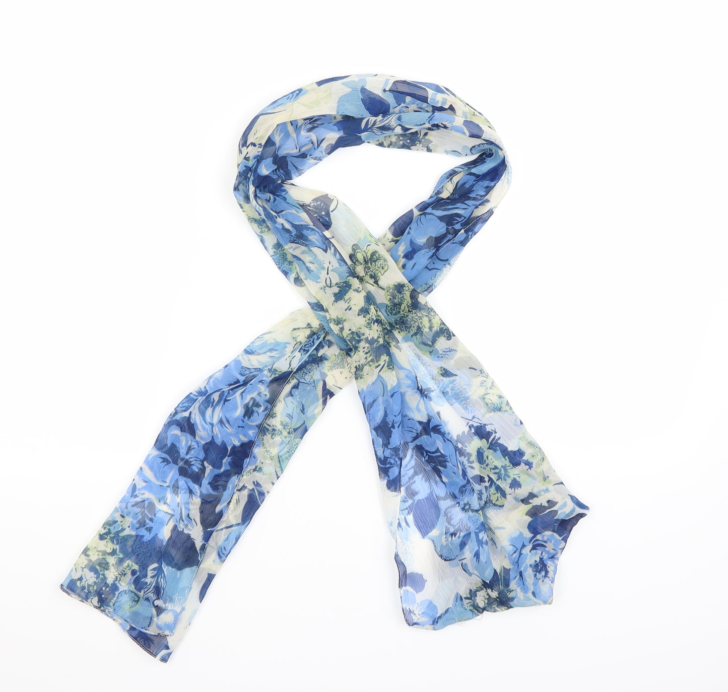 Preworn Blue Floral Scarf