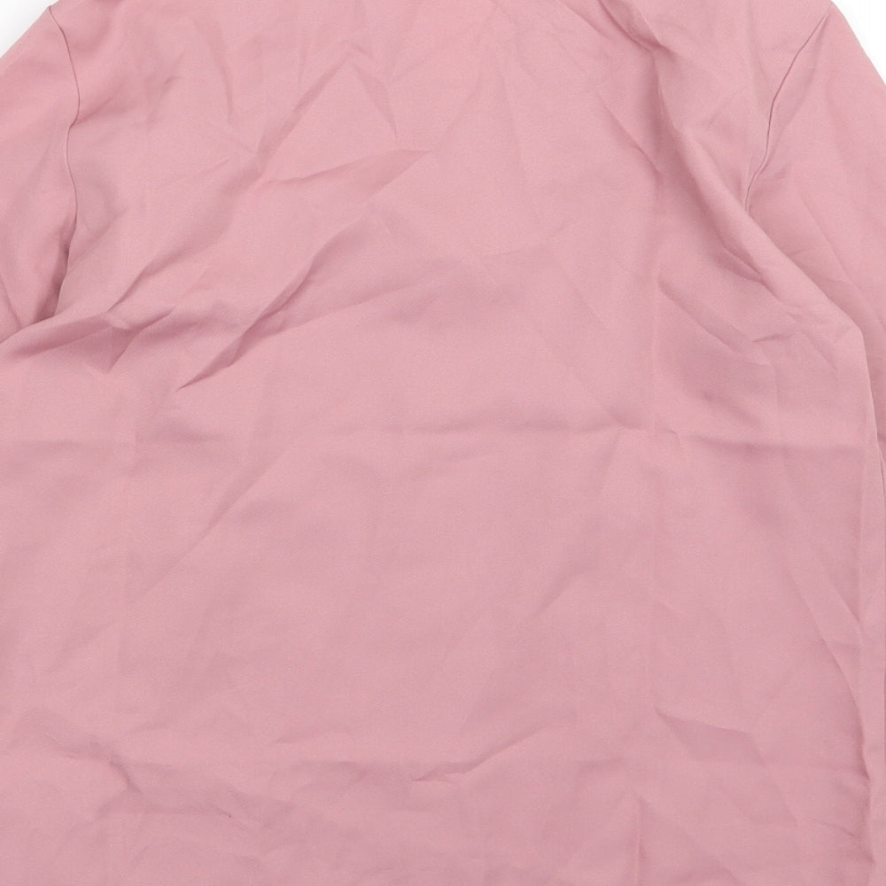 Marks and Spencer Womens Pink Chiffon Basic Button-Up Size 12