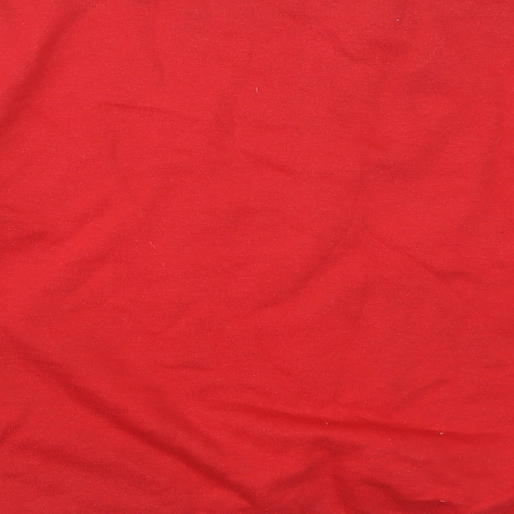 Primark Womens Red Pullover Sweatshirt Size 10 - Naughty or Nice Mickey Mouse