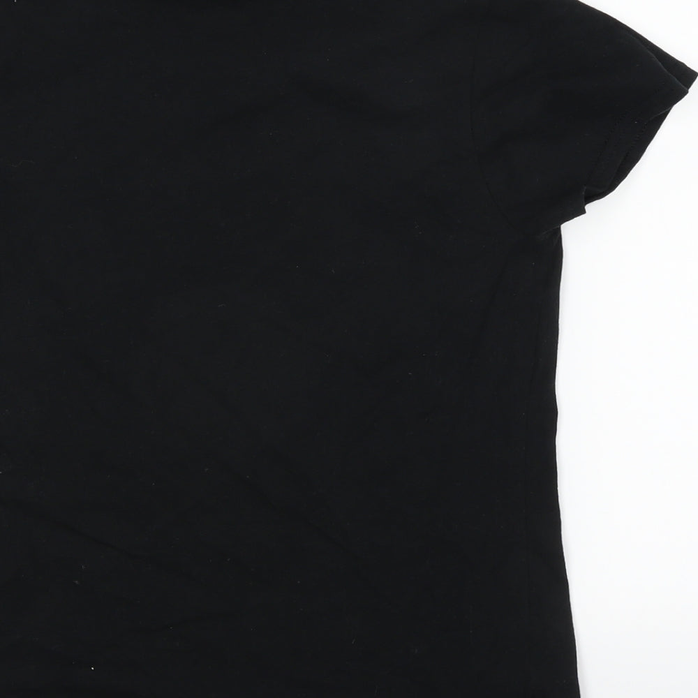 Gildan Womens Black Basic T-Shirt Size 6