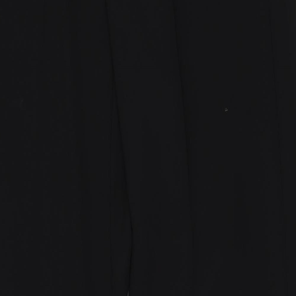 Preworn Womens Black Trousers Size 12 L28 in