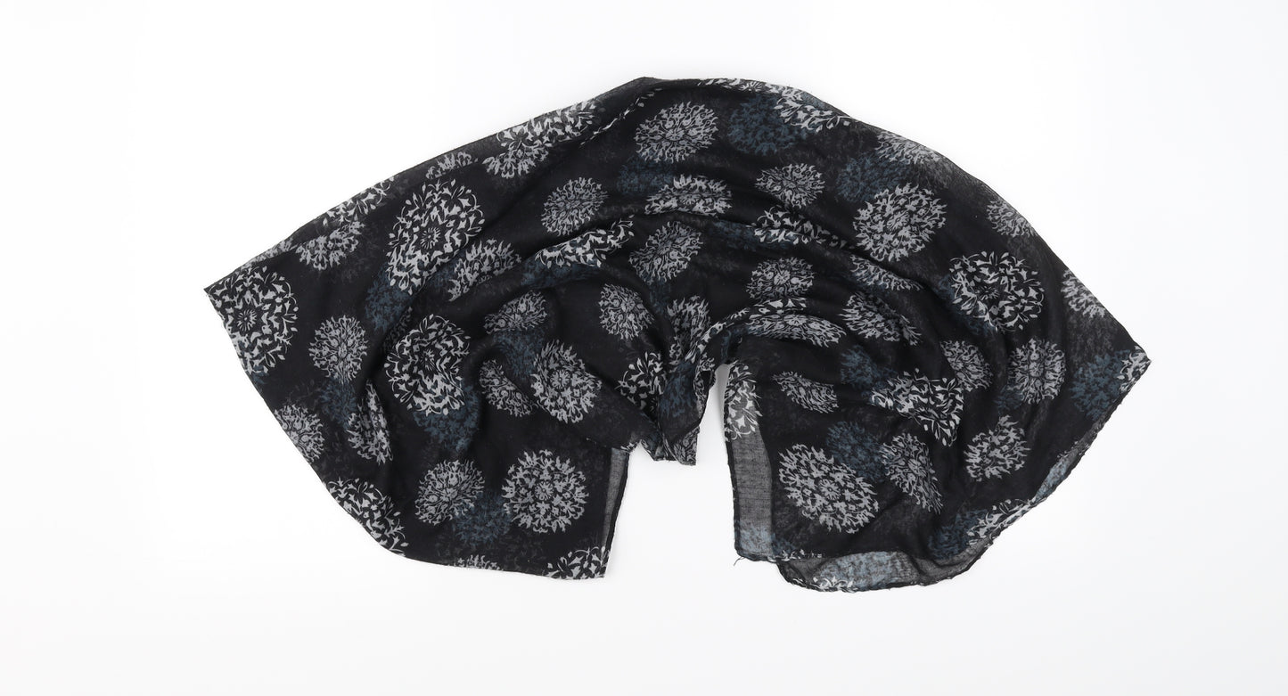 Preworn Black Geometric Shawl/Wrap