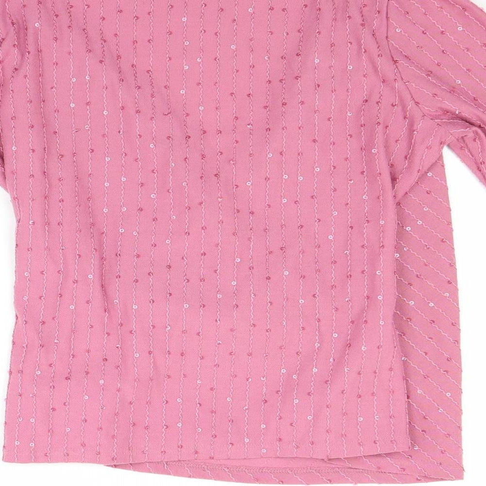 Marks and Spencer Womens Pink Pullover Jumper Size 14