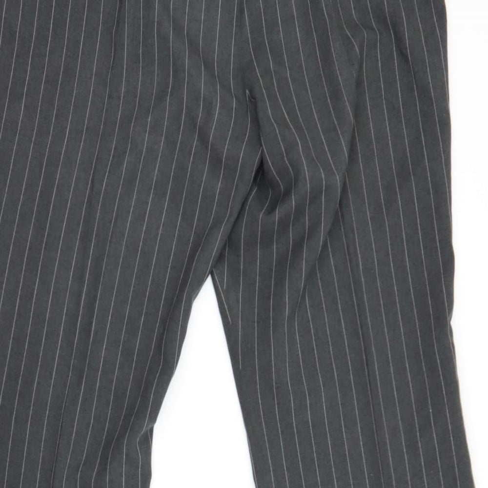 Preworn Womens Grey Striped Trousers Size 20 L29 in