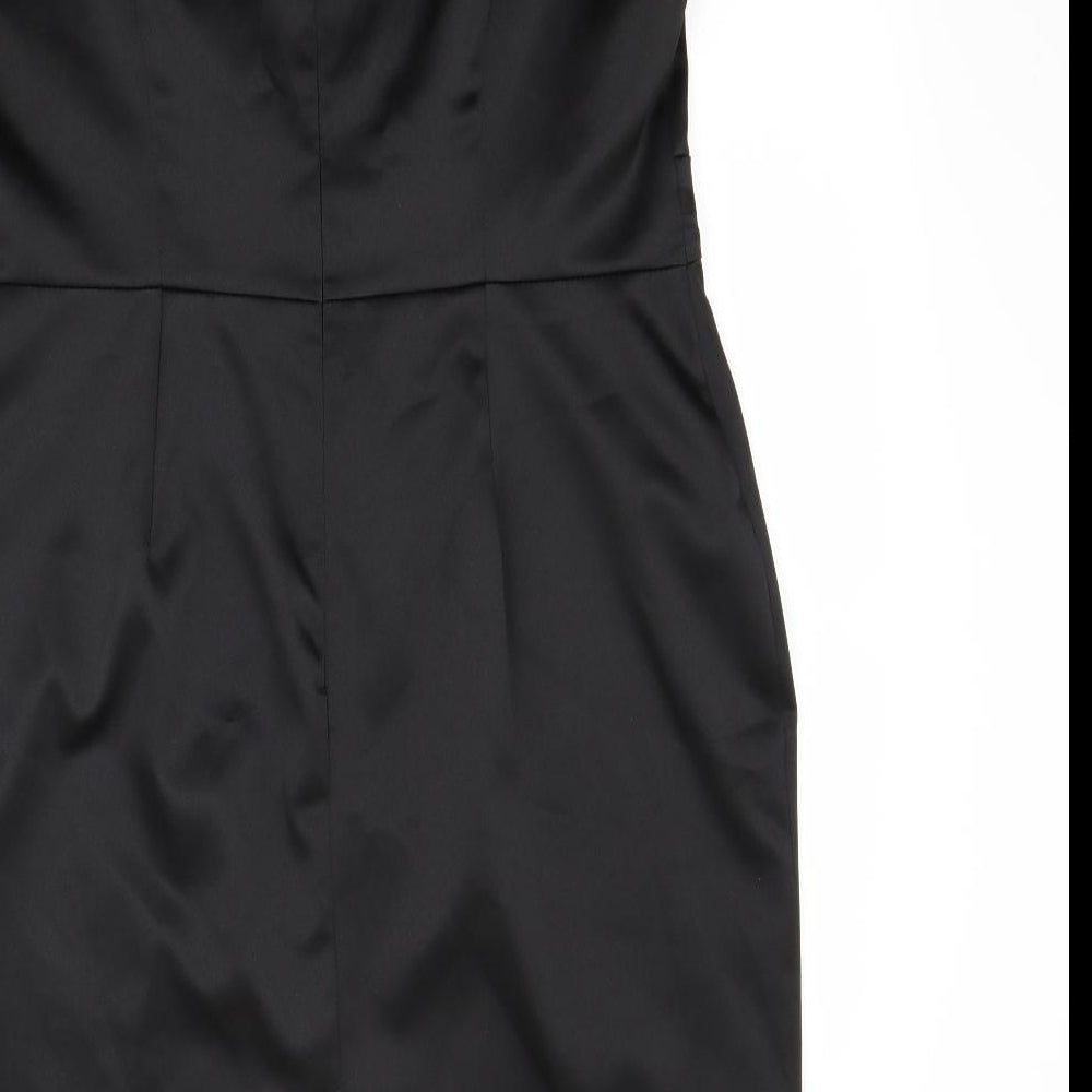Ethel Austin Womens Black A-Line Size 14