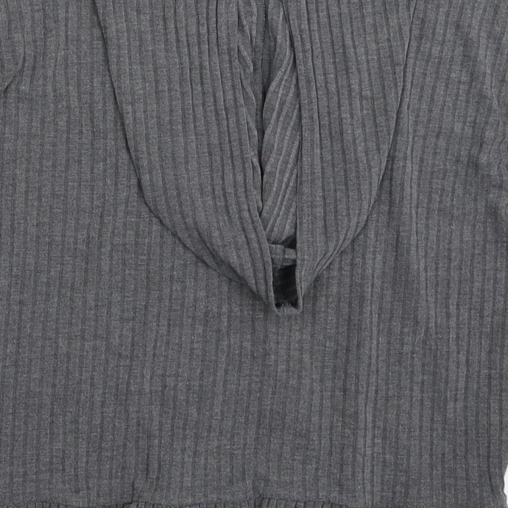 Boohoo Womens Grey Pullover Hoodie Size S