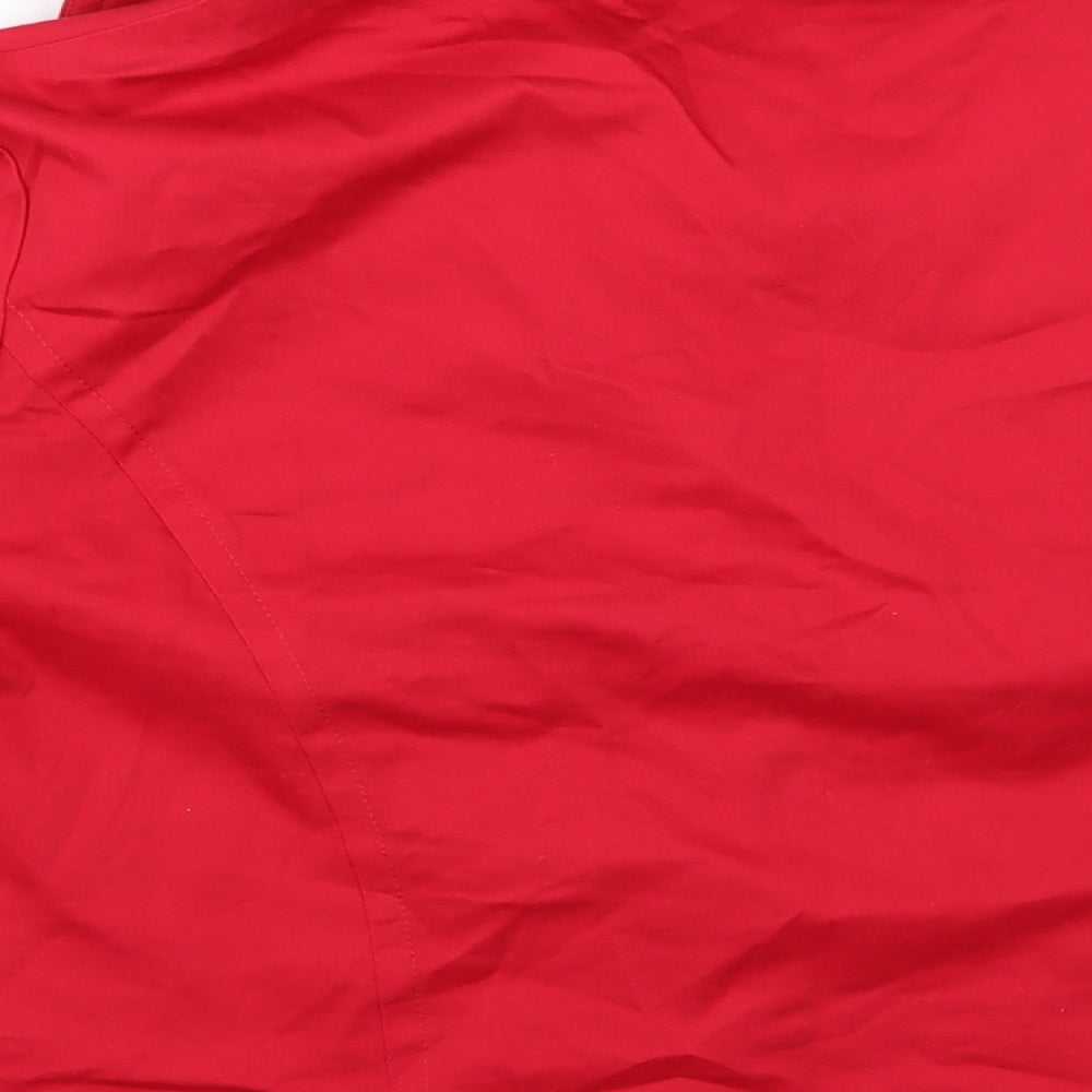 Agenda Womens Red Denim Jacket Size 24