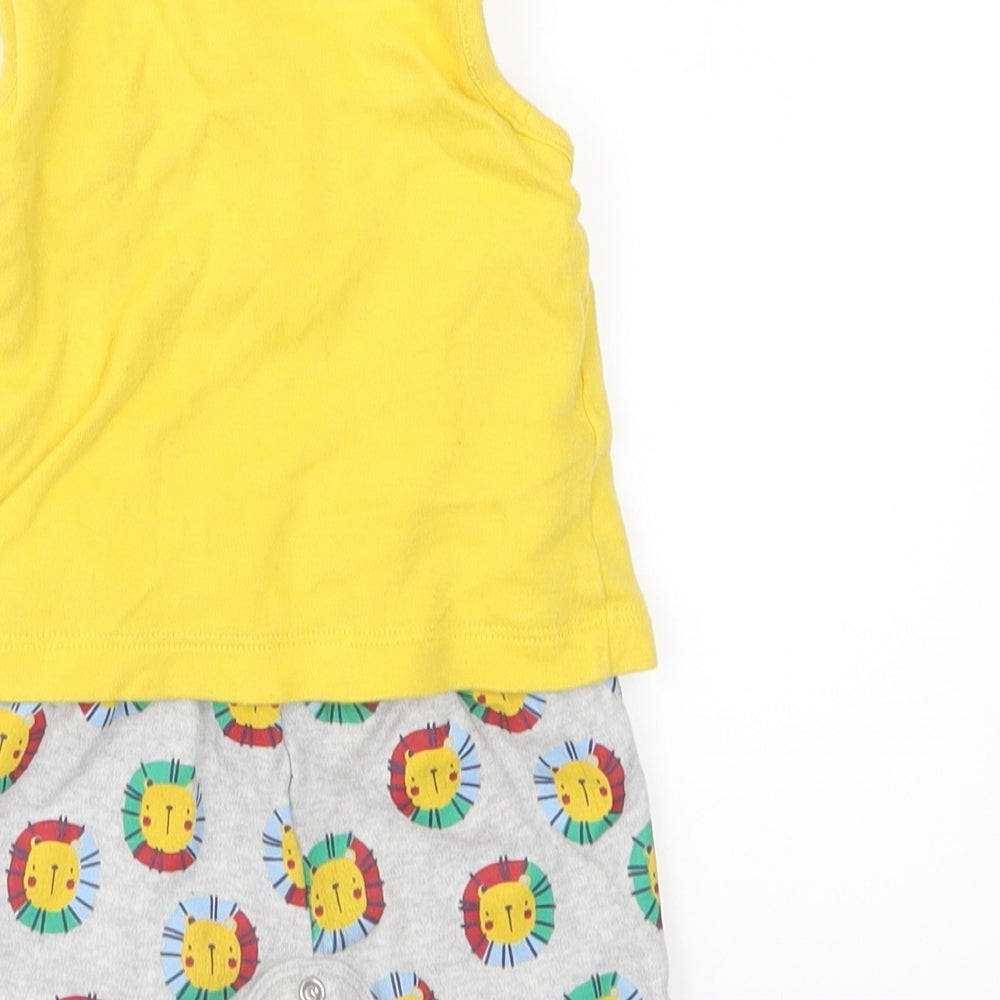 Mini Club Baby Yellow Jersey Romper One-Piece Size 6-9 Months - Lion