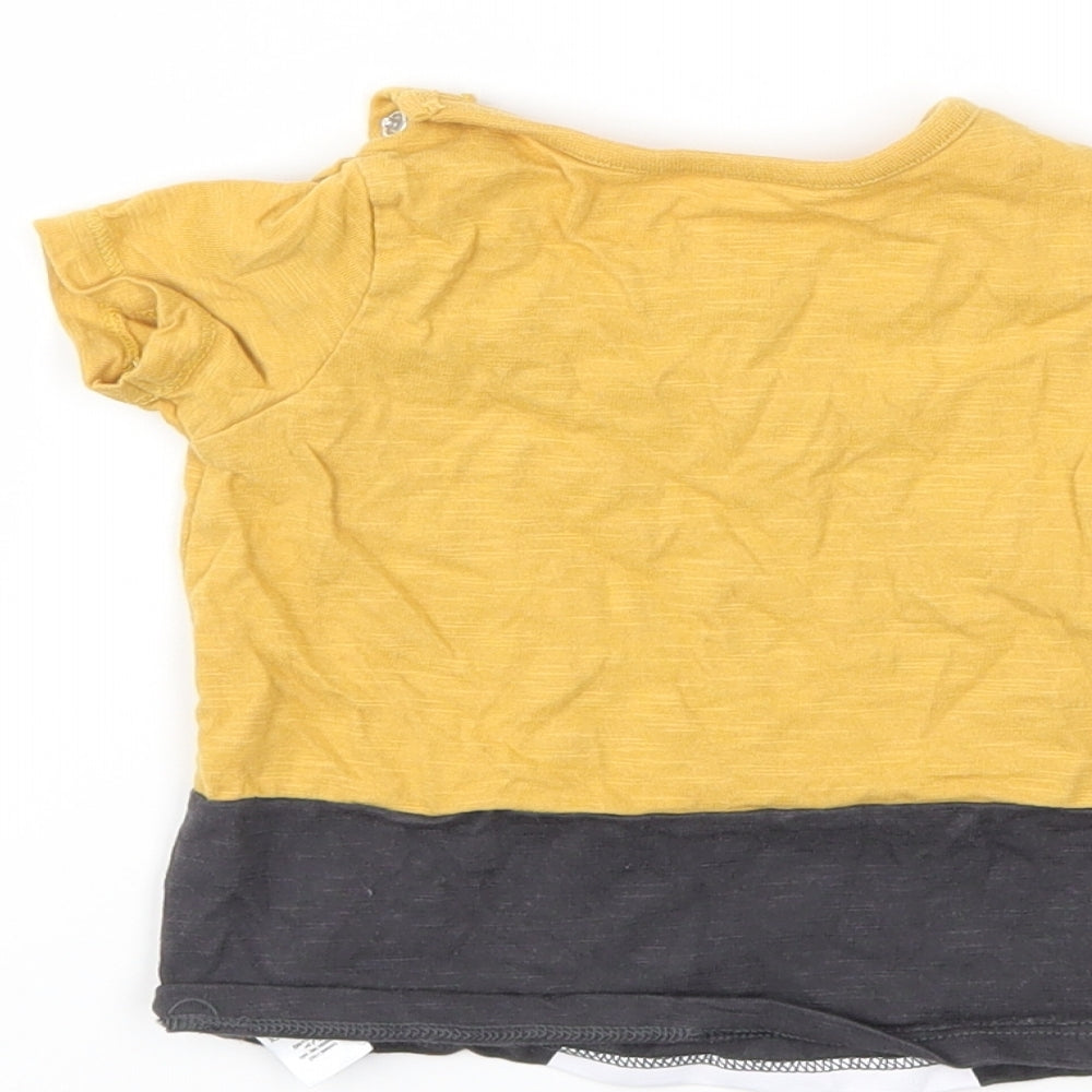 F&F Baby Yellow Basic T-Shirt Size 3-6 Months
