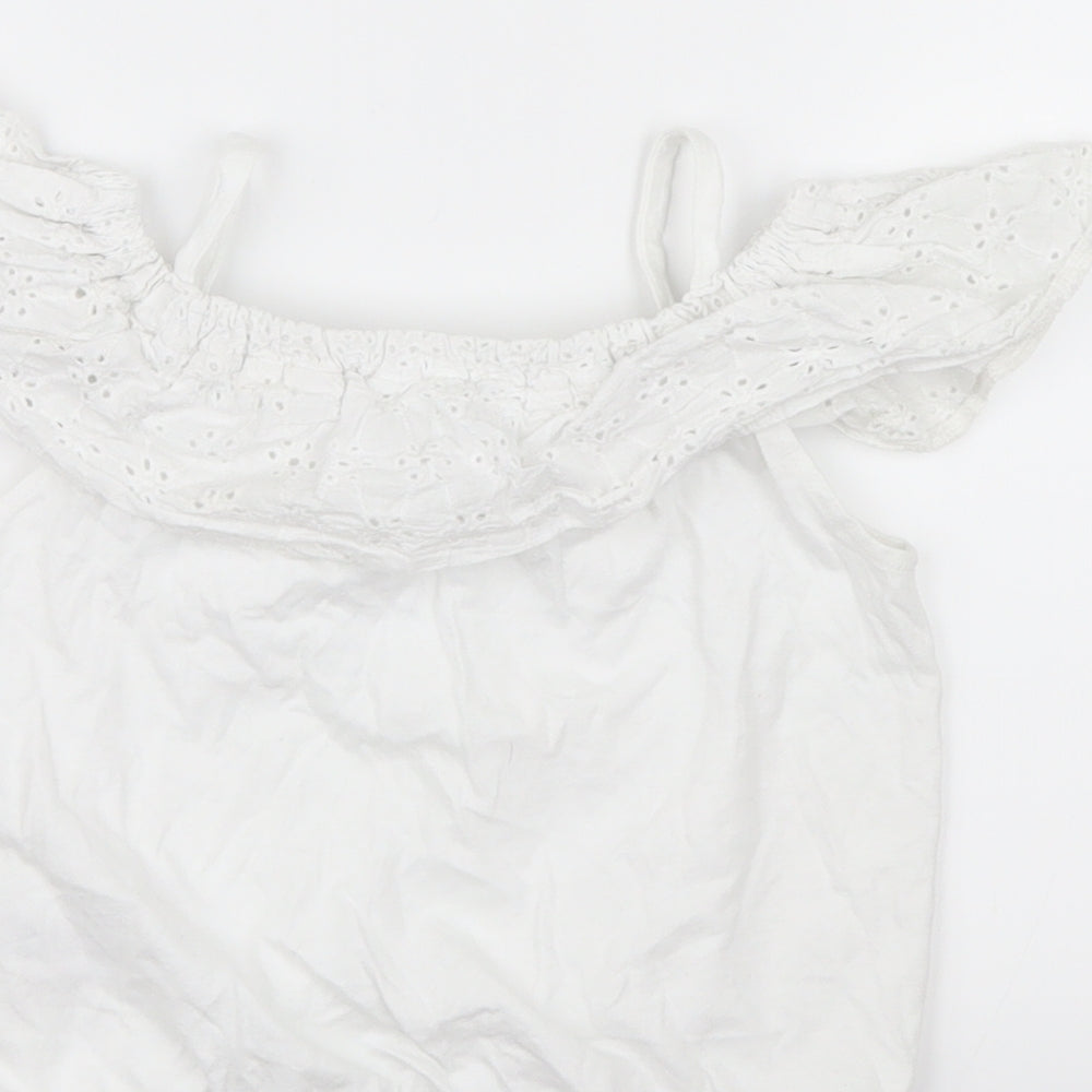 Very Girls White Basic Blouse Size 3-4 Years