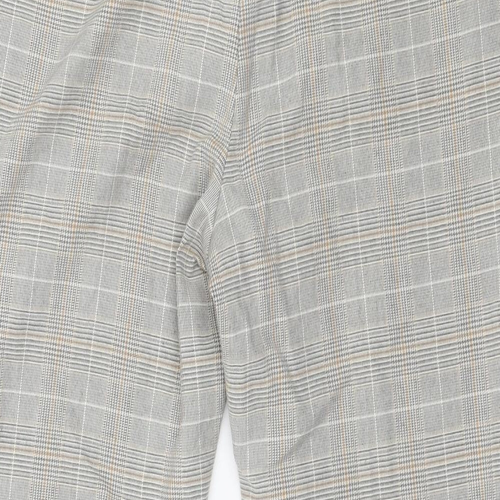 Preworn Womens Grey Check Trousers Size 34 in L26 in